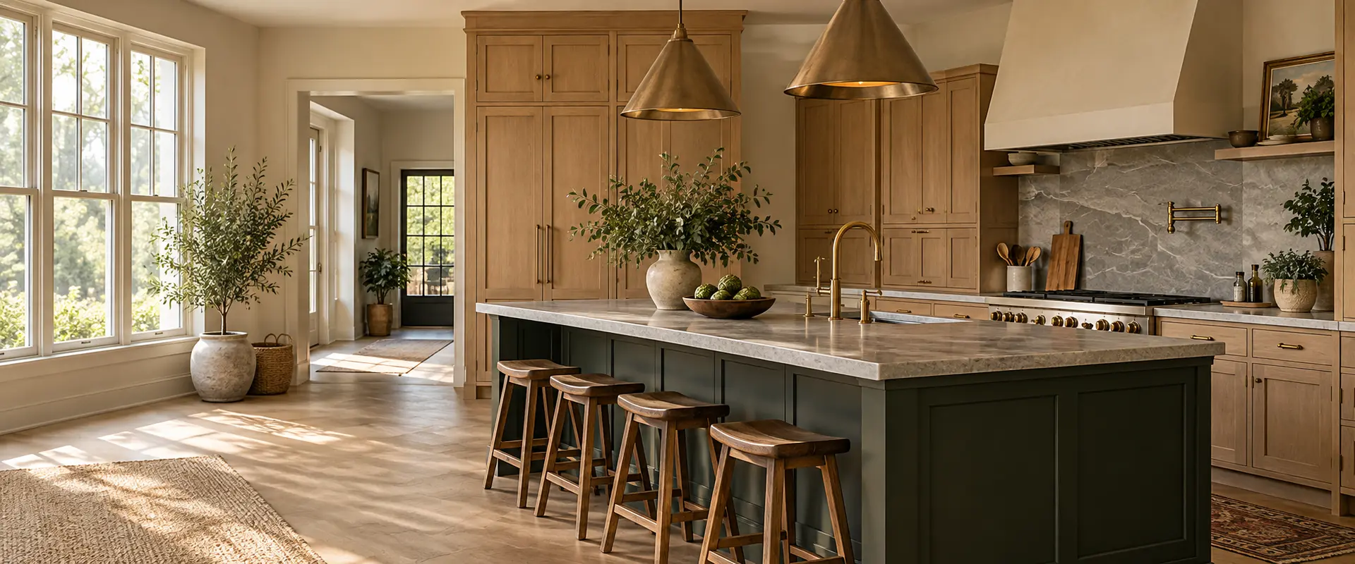 Warm kitchen from the fictional Ironleaf Renovation contractor sample